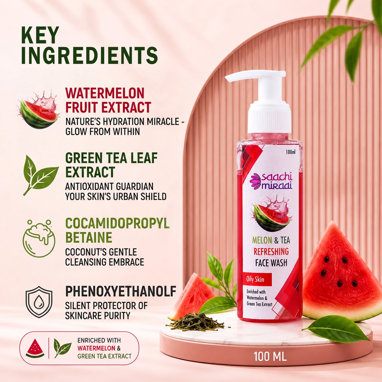 Melon & Tea Refreshing Face Wash
